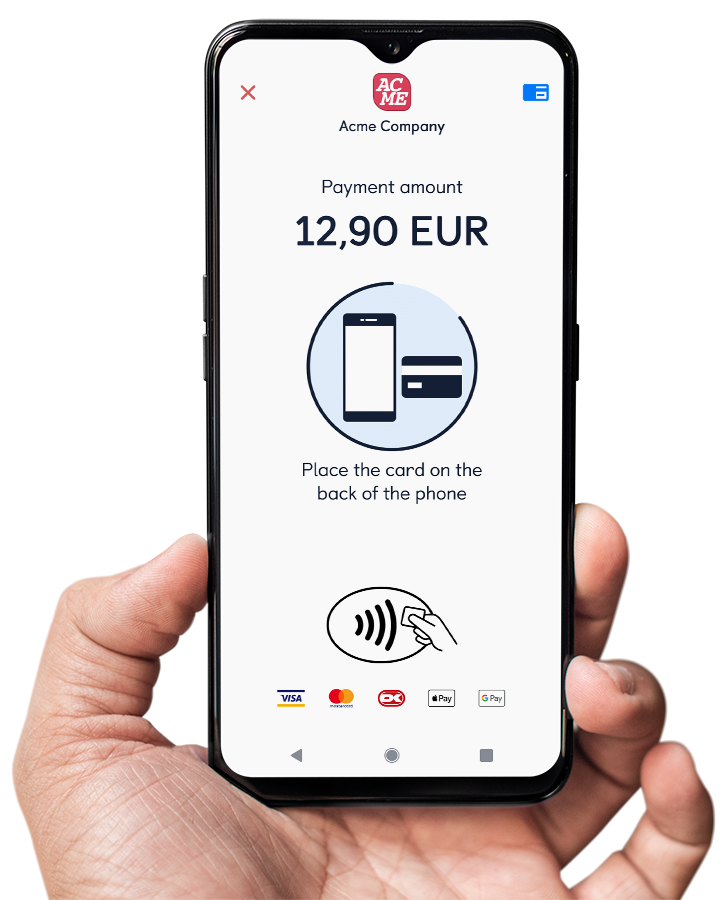 tap card to pay with Softpay